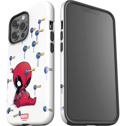Marvel Deadpool Babypool Playing iPhone 15 Pro Max Impact Case